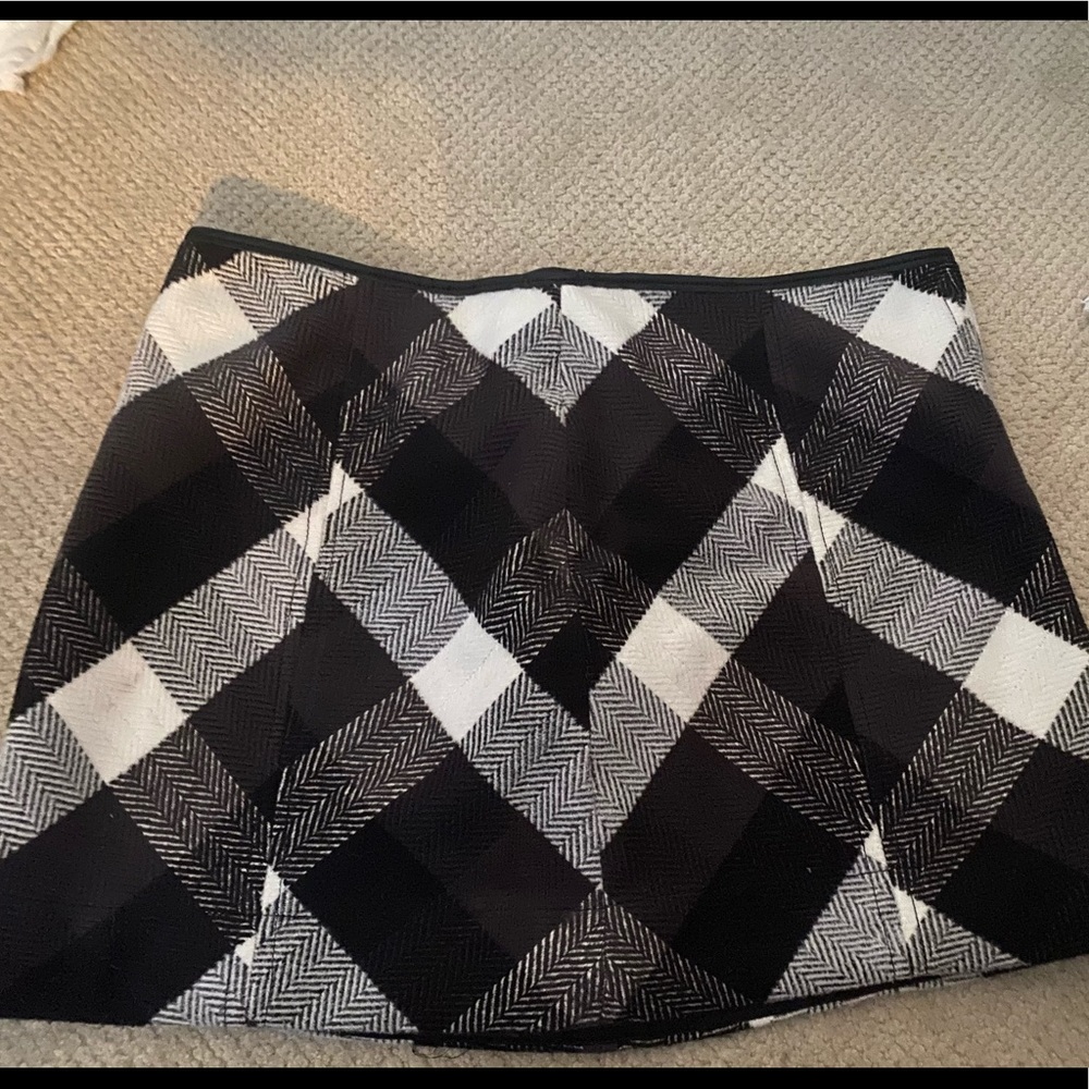 Free People black plaid mini skirt